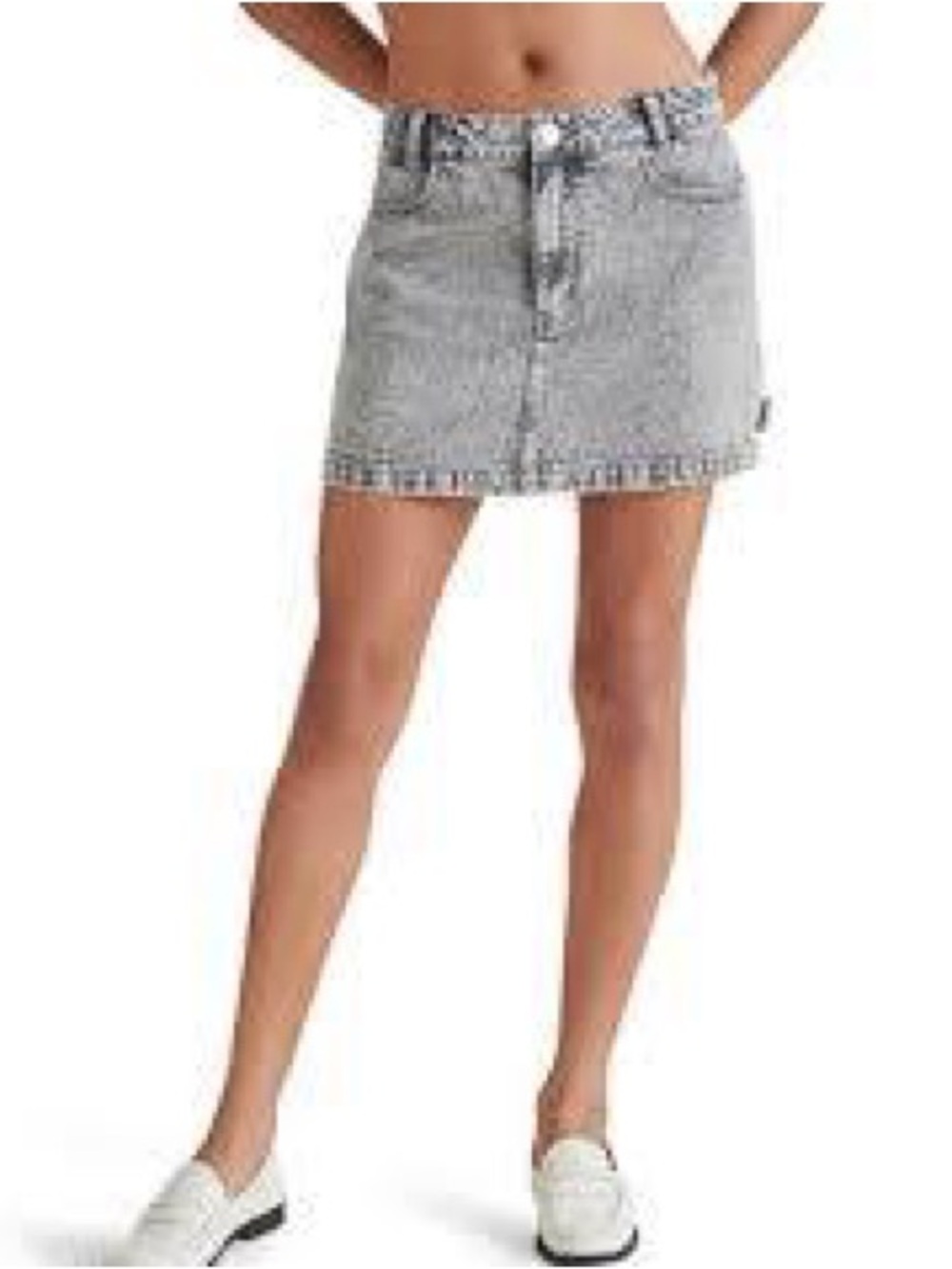 SHEIN Acid-Wash Denim Mini Skirt